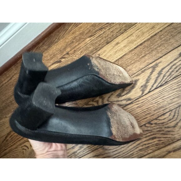 Stuart Weitzman Black Square Toe Heels Size 8.5 - Picture 5 of 8